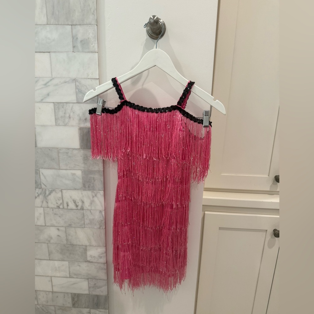 Wishcraft Pink Fringe Flapper Costume for Kids